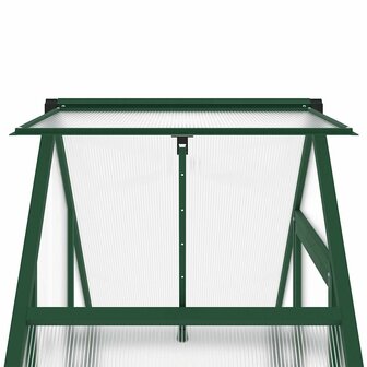 Tuinkas met basisframe 169x58x195 cm aluminium groen 9
