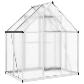 Tuinkas met basisframe 169x114x195 cm aluminium zilverkleurig 5