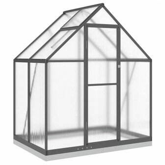 Tuinkas met basisframe 169x114x202 cm aluminium antracietkleur 2