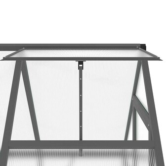 Tuinkas met basisframe 169x114x202 cm aluminium antracietkleur 9