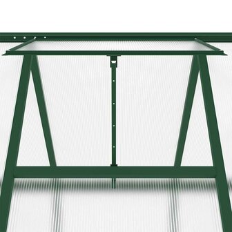 Tuinkas met basisframe 224x169x195 cm aluminium groen 9