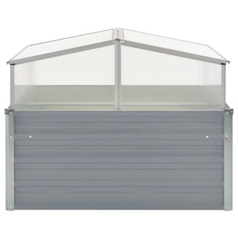Tuinkas 100x100x85 cm gegalvaniseerd staal grijs  3