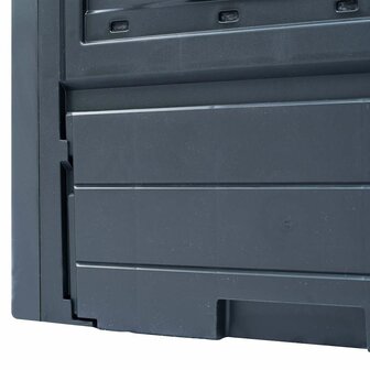 Compostbakken 3 st 780 L 60x60x73 cm grijs 6