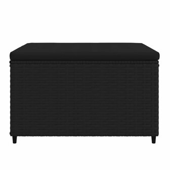 Voetensteunen 2 st met kussens poly rattan zwart 5
