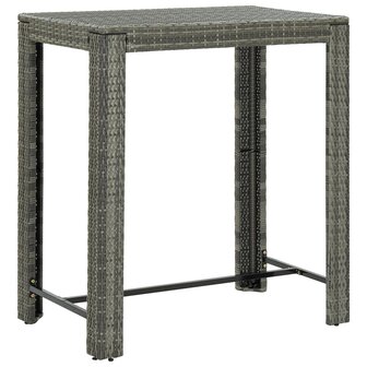 7-delige Tuinbarset met kussens poly rattan grijs 8
