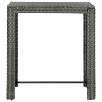 7-delige Tuinbarset met kussens poly rattan grijs 9