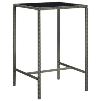 5-delige Tuinbarset poly rattan grijs 3