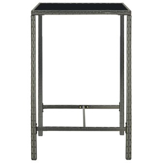 5-delige Tuinbarset poly rattan grijs 5
