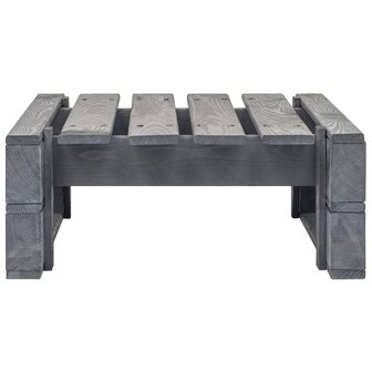 Tuinhocker pallet ge&amp;iuml;mpregneerd grenenhout grijs 4