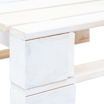 Tuinhocker pallet ge&amp;iuml;mpregneerd grenenhout wit 5