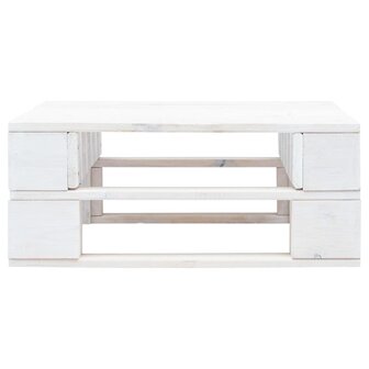 Tuinhocker pallet ge&amp;iuml;mpregneerd grenenhout wit 3
