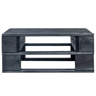 Tuinhocker pallet zwart ge&amp;iuml;mpregneerd grenenhout 3