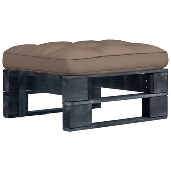 Tuinhocker pallet zwart ge&amp;iuml;mpregneerd grenenhout 1