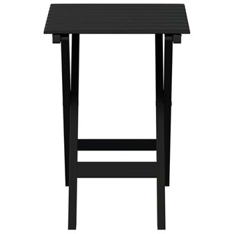 Bijzettafel inklapbaar massief populierenhout zwart 4