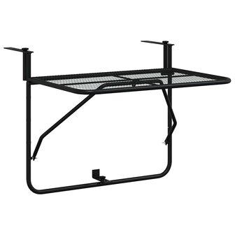 Balkontafel 60x40 cm staal zwart 2