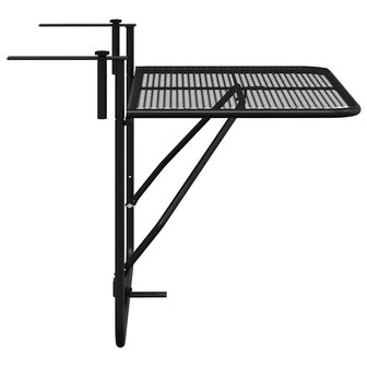 Balkontafel 60x40 cm staal zwart 7