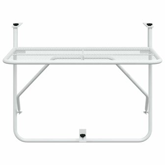 Balkontafel 60x40 cm staal wit 5