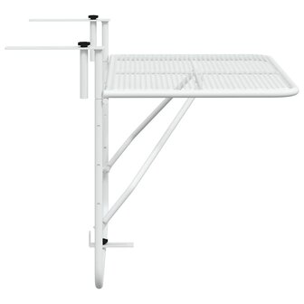 Balkontafel 60x40 cm staal wit 7