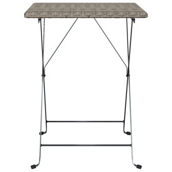 Bistrotafel inklapbaar 55x54x71 cm poly rattan grijs 3