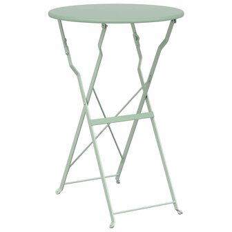 Bistrotafel Licht muntgroen &amp;Oslash; 50 x 71 cm Poedercoating staal 2