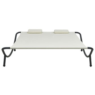 Loungebed stof cr&amp;egrave;me 2