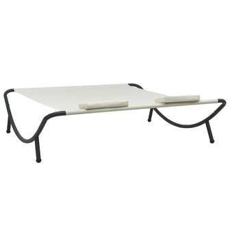 Loungebed stof cr&amp;egrave;me 4