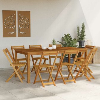 Bistrostoelen voor buiten 8 pcs Naturel 40 x 53 x 80 cm 3