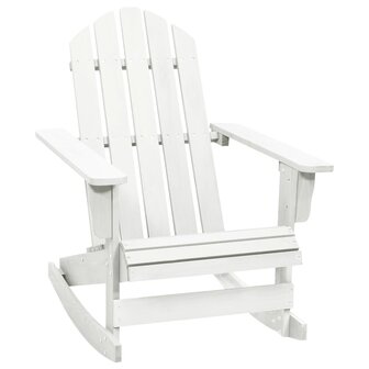 Tuinschommelstoel hout wit 1