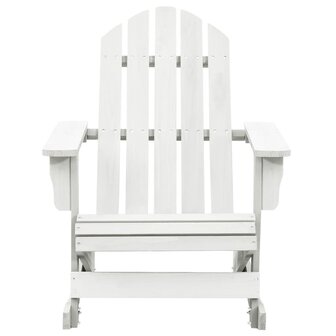 Tuinschommelstoel hout wit 2