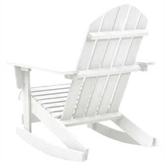 Tuinschommelstoel hout wit 4