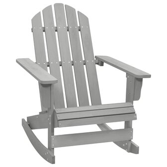Tuinschommelstoel hout grijs 1