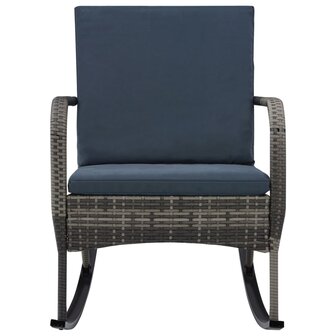Tuinschommelstoel poly rattan antraciet 2