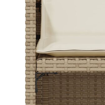 3-delige Bistroset met kussens poly rattan beige 6