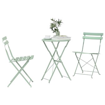 Vouw Bistroset 3 pcs Sea foam Staal 3