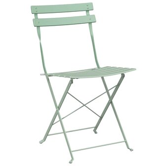 Vouw Bistroset 3 pcs Sea foam Staal 5