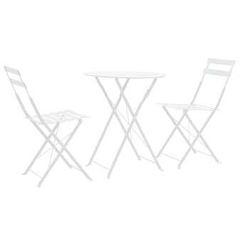 3-delige Bistroset staal wit 1