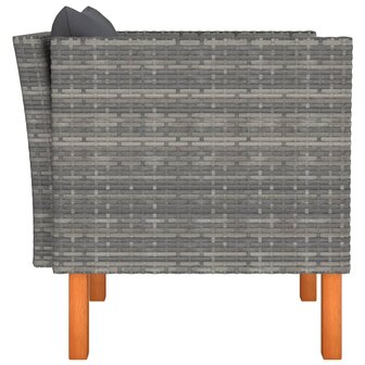 Tuinbank poly rattan en massief eucalyptushout 3
