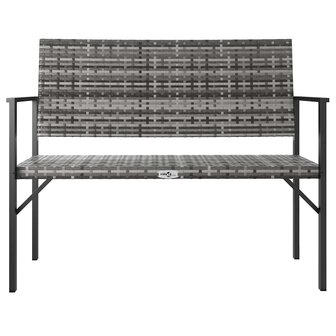 Tuinbank 2-zits poly rattan grijs 3