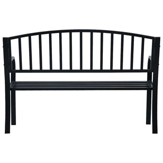 Tuinbank 125 cm staal zwart 4