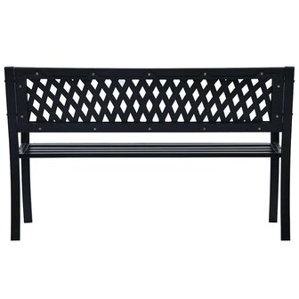 Tuinbank 125 cm staal zwart 4