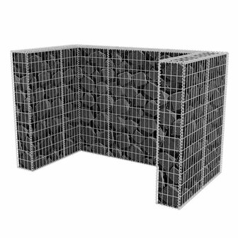 Schanskorf dubbele vuilnisbak ombouw 180x100x120 cm staal  4