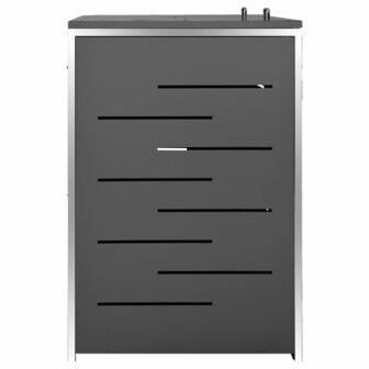 Containerberging dubbel 138x77,5x115 cm roestvrij staal 5