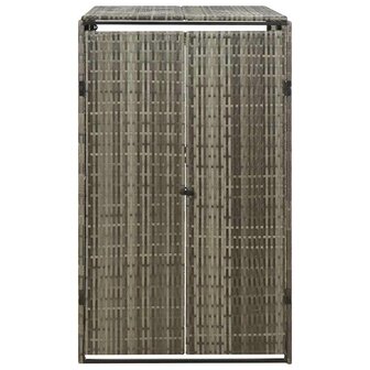Containerberging enkel 70x80x117 cm poly rattan grijs 4