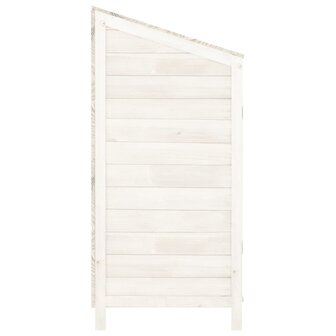 Tuinschuur 102x52x112 cm massief vurenhout wit 5