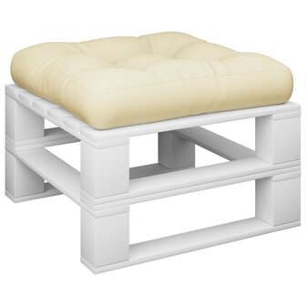 Palletkussen 60x60x12 cm stof cr&amp;egrave;mekleurig 3