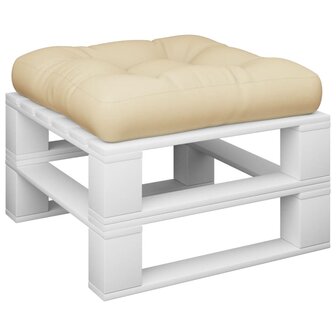 Palletkussen 58x58x10 cm stof beige 3