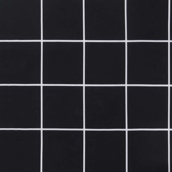 Terrasstoelkussen ruitpatroon oxford stof zwart 8