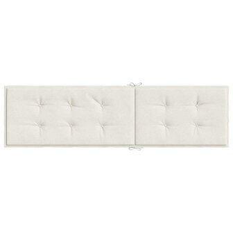 Terrasstoelkussen (75+105) x 50 x 4 cm stof gem&amp;ecirc;leerd cr&amp;egrave;mekleurig 5