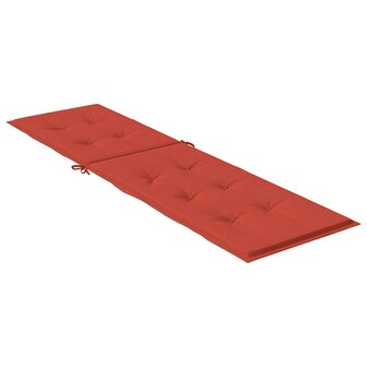 Terrasstoelkussen (75+105) x 50 x 4 cm stof gem&amp;ecirc;leerd rood 4