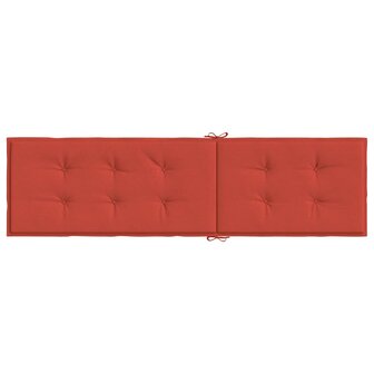 Terrasstoelkussen (75+105) x 50 x 4 cm stof gem&amp;ecirc;leerd rood 5